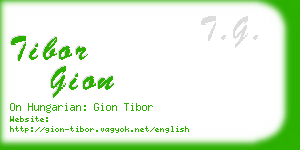 tibor gion business card